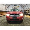 Image 5 : PARKSVILLE - 2008 FORD ESCAPE, RED, 300656 KMS, FRONT WHEEL DRIVE. - DB11634