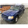 Image 4 : PARKSVILLE - 2004 FORD EXPLORER SPORT TRAC BLUE 261421 KMS - BC03427