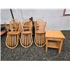 Image 1 : 300 -- 6 CHAIRS AND SIDE TABLE