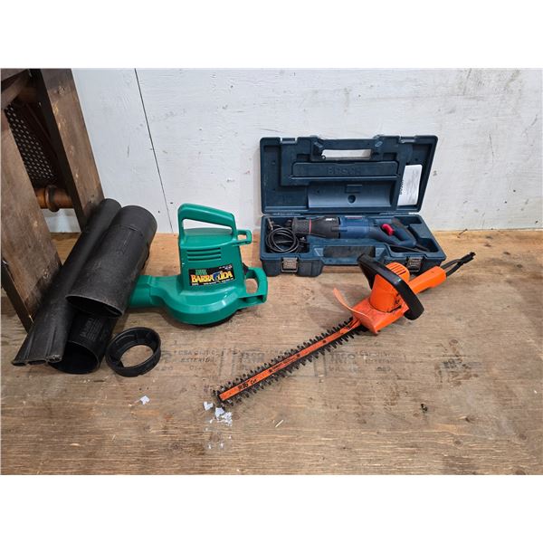 301 --BOSCH RECIP SAW, LEAF BLOWER AND HEDGE TRIMMER