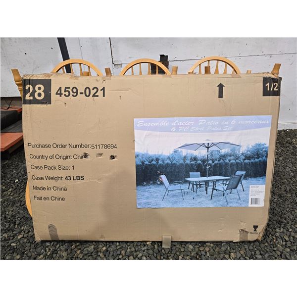 302 --6 PIECE STEEL PATIO SET