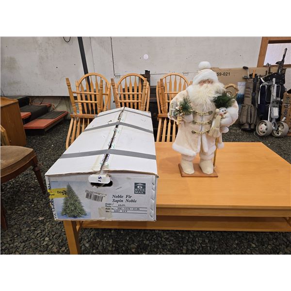 307 --6 1/2 FT CHRISTMAS TREE AND SANTA CLAUSE