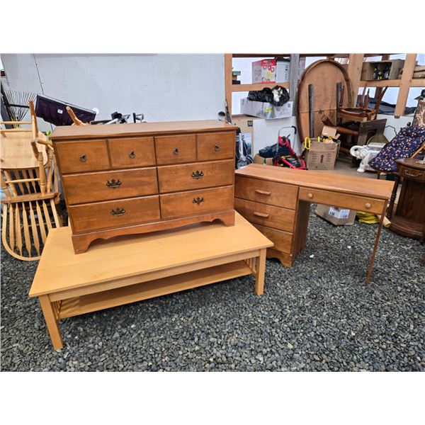 327 -- LARGE COFFEE TABLE AND 2 DRESSERS