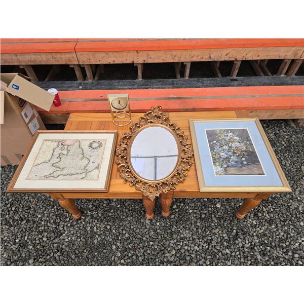 337 -- SEIKO CLOCK, VINTAGE LOOKING MIRROR AND MORE