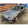 Image 4 : PARKSVILLE - 2012 MERCEDES-BENZ C-CLASS GREY 163508 KMS - D605653
