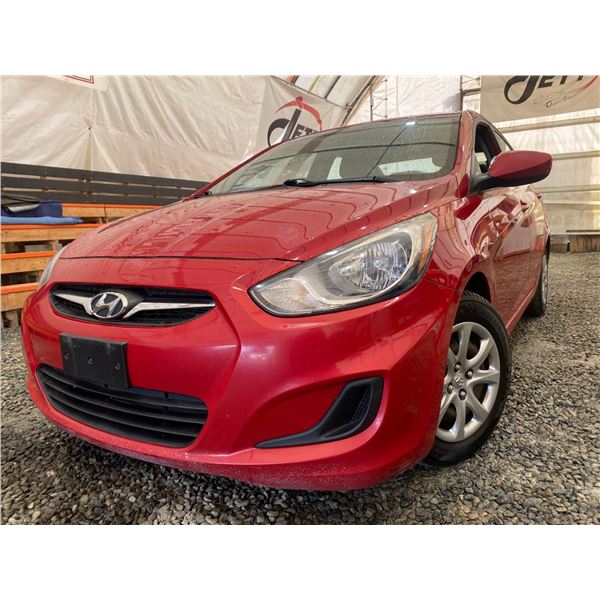 PARKSVILLE - 2012 HYUNDAI ACCENT RED 188262 KMS - D237385