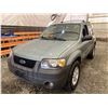 Image 3 : PARKSVILLE - 2006 FORD ESCAPE GREEN 208975 KMS - DD13336