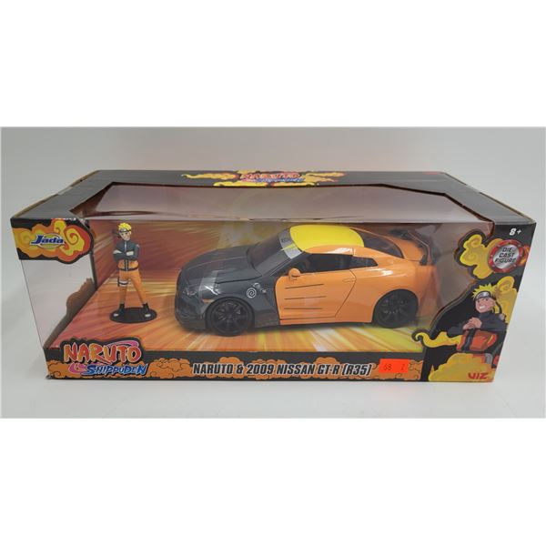 Sealed Jada Toys Naruto Shippuden Diecast 2009 Nissan GT-R (R35) w/ Naruto Figure