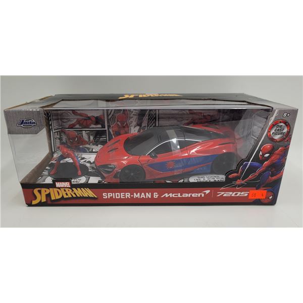 Sealed Jada Toys Marvel Spider-Man Diecast McLaren 720S w/ Spider-Man Figure