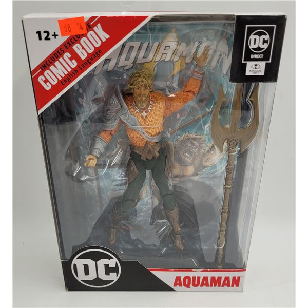 Sealed McFarlane Toys DC Aquaman Action Figure w/ Exclusive Comic Book