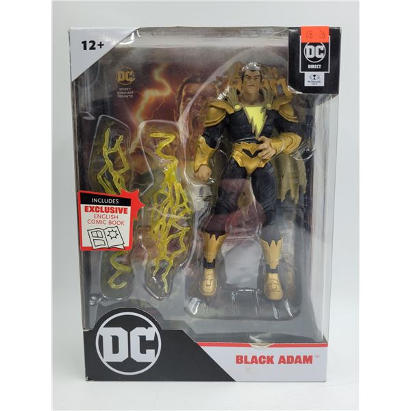 Sealed McFarlane Toys DC Black Adam Action Figure w/ Comic Book