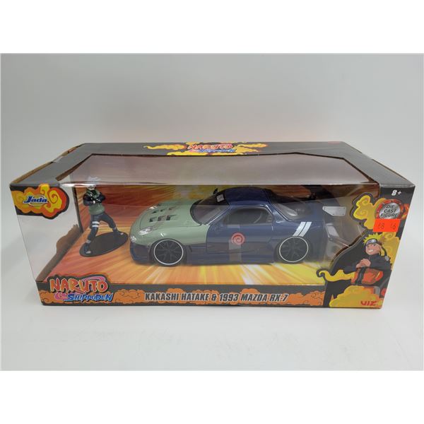 Sealed Jada Toys Naruto Shippuden Diecast 1993 Mazda RX-7 w/ Kakashi Hatake Figure