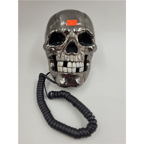 Novelty Telephone Corded Skull Phone