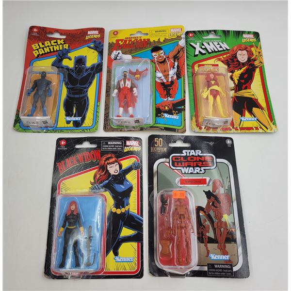 Lot of Sealed Kenner Retro-Style Marvel Legends & Star Wars Action Figures