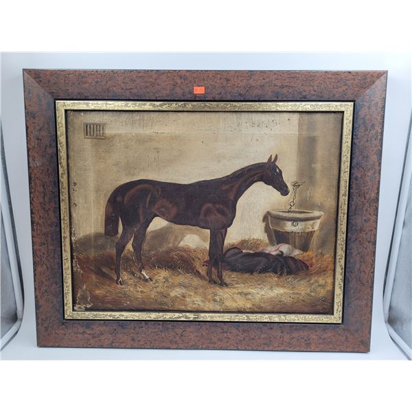 Framed Bay Racehorse Print by John Frederick Herring Snr.