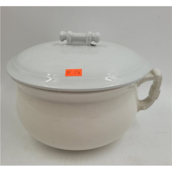 Antique JM & Co. Ironstone China Lidded Chamber Pot