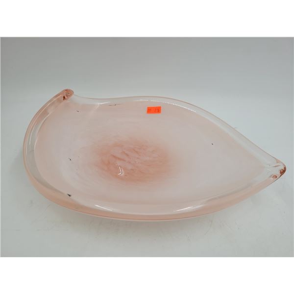Murano White Cristal Dish Handmade in Italy