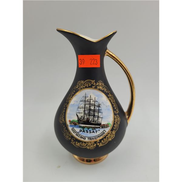 Waldershof Hand-Painted Passat Ship Pitcher Made in Bavaria