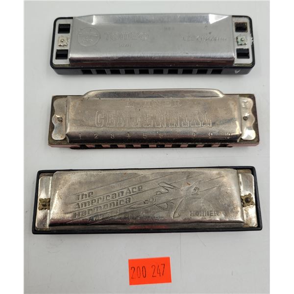 3 Harmonicas (Hohner & Tombo)