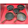 Image 1 : (5) Cast Iron Pans