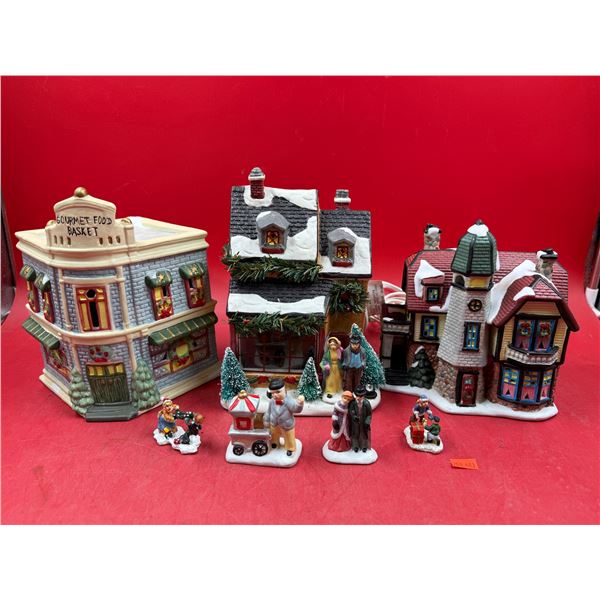 Assorted Porcelain Christmas Decor : (3) Light Ups