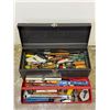 Image 1 : Tool Box With Assorted Tools: Hammers, Screwdrivers, Levels, & More