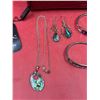 Image 2 : Assorted Silver Jewelry & Jewelry Box : Rings, Bracelets, Necklaces