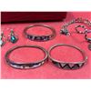 Image 3 : Assorted Silver Jewelry & Jewelry Box : Rings, Bracelets, Necklaces
