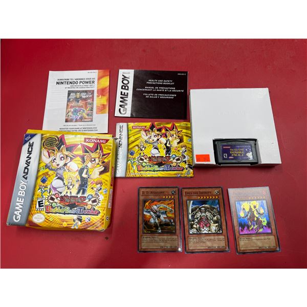 Vintage Game Boy Advance Yu-Gi-Oh Game With (3) Holo Trading Cards