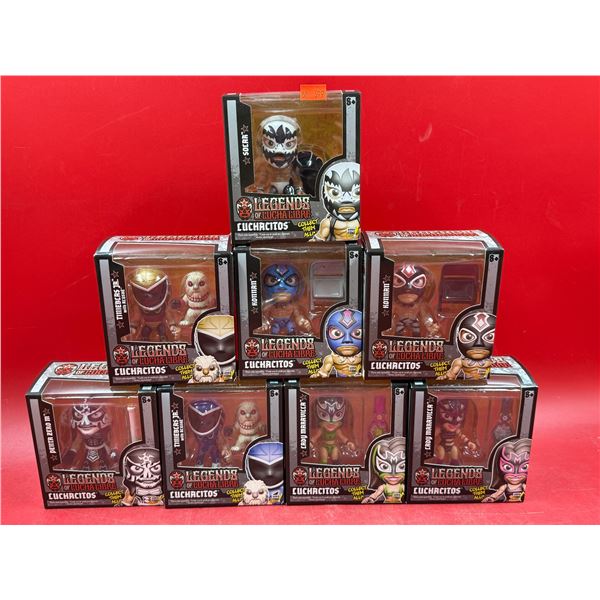 (8) Sealed Legends Of Lucha Libre Wrestling Toys