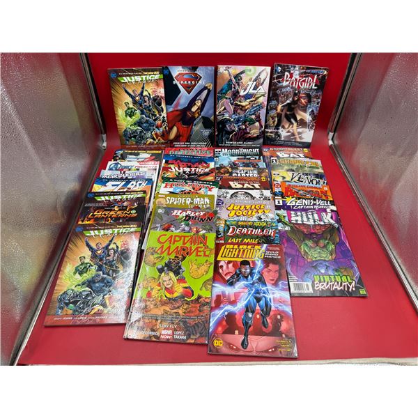 Assorted Comic Books: Justice League, Captain Marvel, Hulk, Supergirl, Batgirl, & More