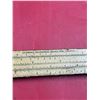 Image 3 : Vintage Wooden Slide Top Box & (2) Measuring Sticks