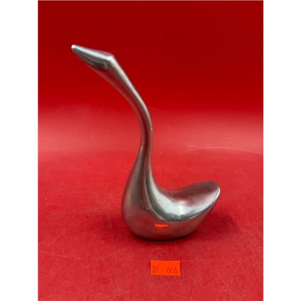 Artist Signed Metal Bird Figurine