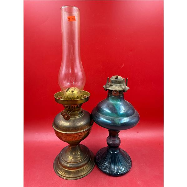 (2) Vintage Oil Lamps