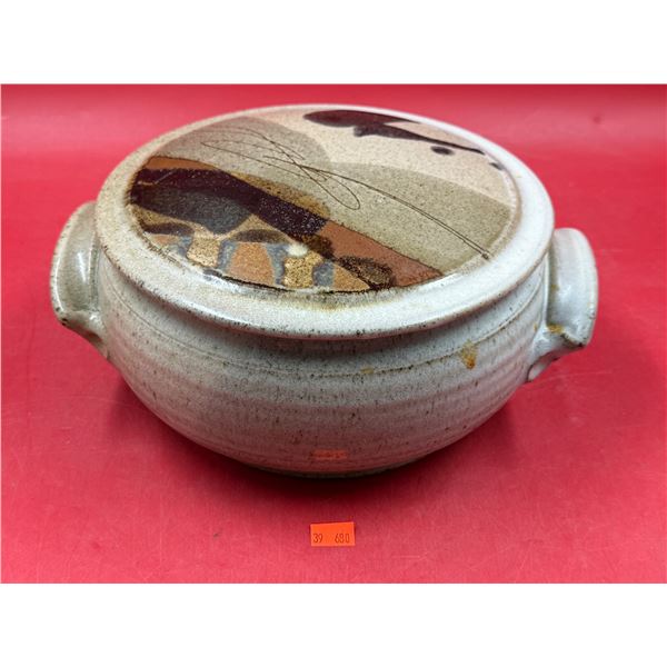 Vintage Artist Signed Pottery Steam Pot
