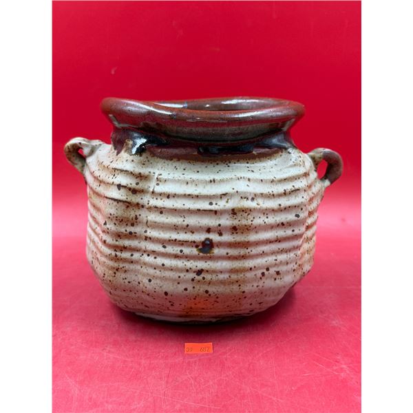 Vintage Double Handled Pottery Bowl