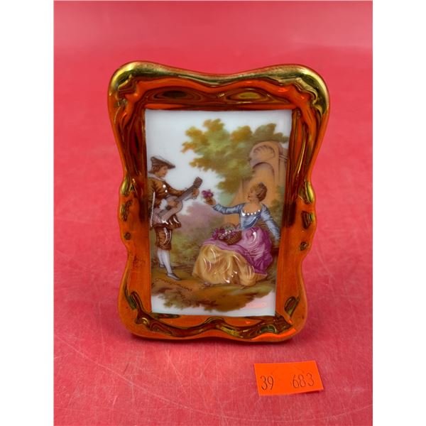 Vintage Limoges Porcelain Victorian Scene Collectible