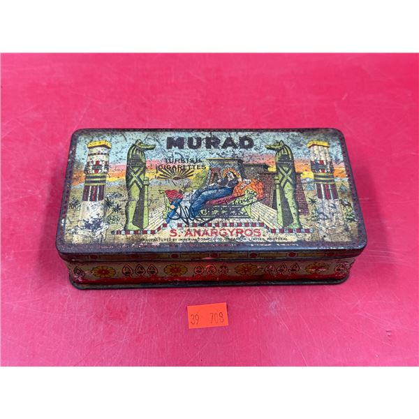 Vintage Murad Cigarettes Tin With Great Graphics