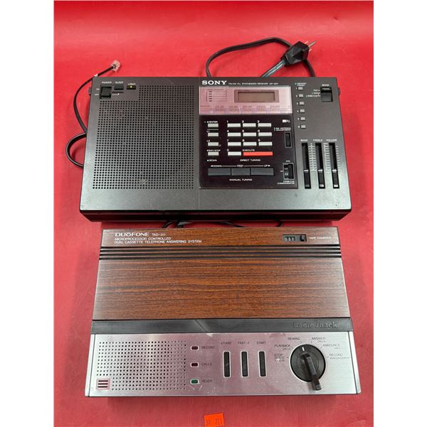 Vintage Electronics: Duofone Answering Machine & Sony Synthesized Receiver ICF-2001