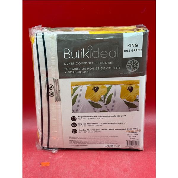 N.O.S. Butikideal Duvet Cover Set + Fitted Sheet King Size