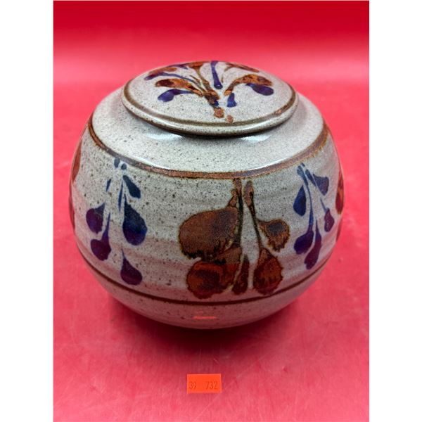Mid Century Modern Lidded Pottery Jar