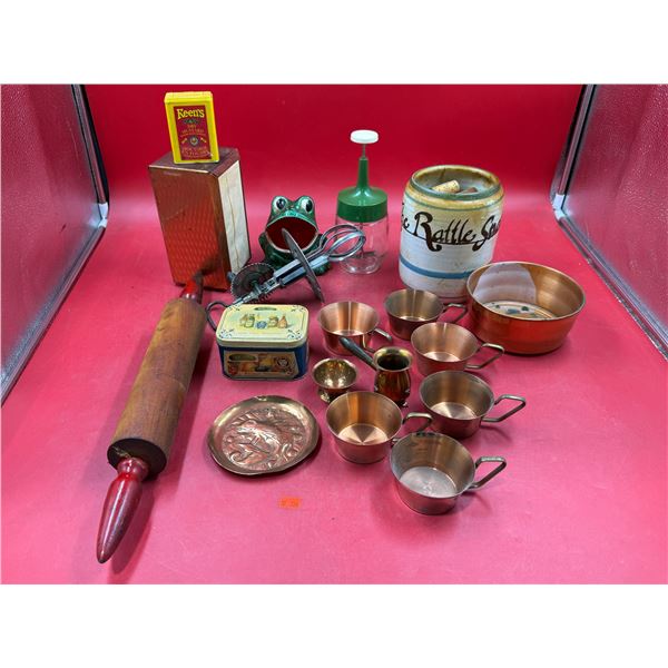 Vintage Variety: Copperware, Slap Chop, Roller Pin, & More