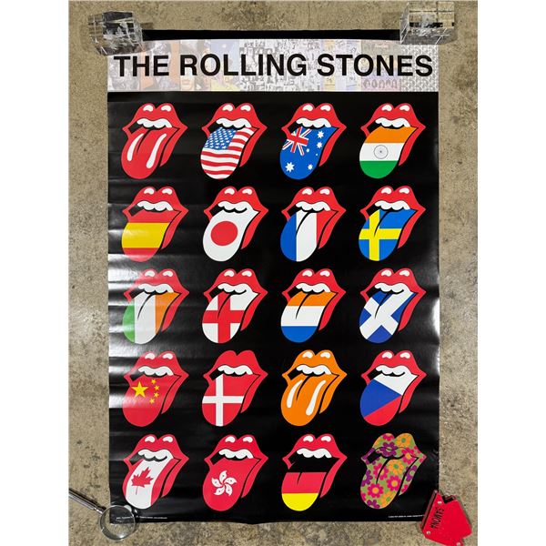 Rolling Stones World Flag Tongue Poster