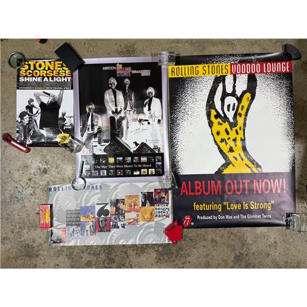 (4) Rolling Stones Posters (Mostly Vintage)