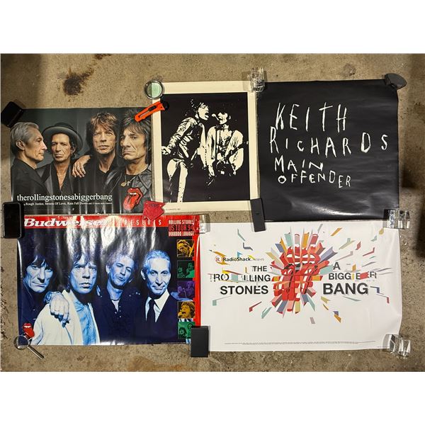 (5) Rolling Stones Posters (Mostly Vintage)