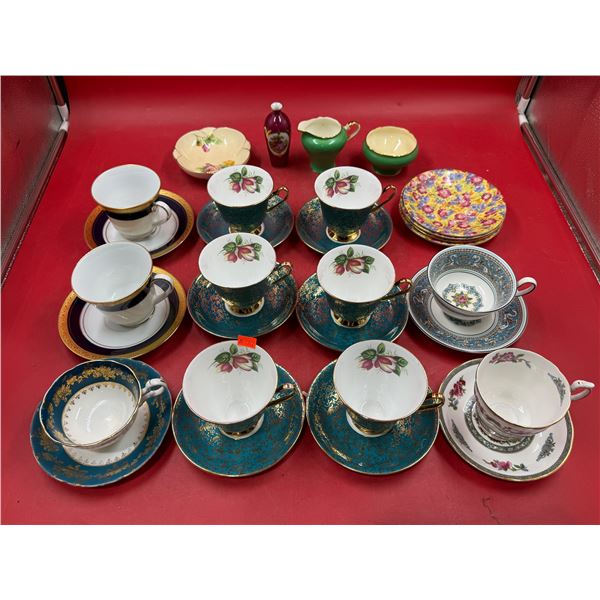 Vintage China Ware: Teacups, Saucers, Creamer, Sugar, Vase, & More. Chintz, Paragon, Aynsley, & More