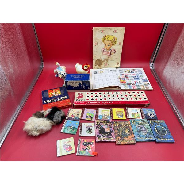 Vintage Variety: Children's Books, Cribbage Board, The Vancouver Trivia Game, & More
