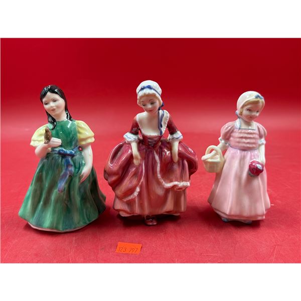 (3) Vintage Royal Doulton Figurines: Francine, Goody Two Shoes, & Tinkle Bell