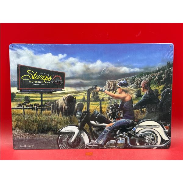 N.O.S Sturgis Motorcycle Rally Tin Sign Kevin Daniel Scene