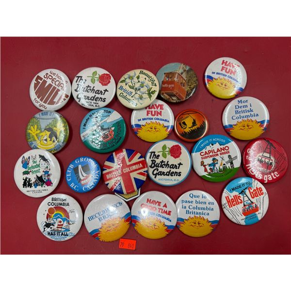 Vintage B.C. Pinbacks